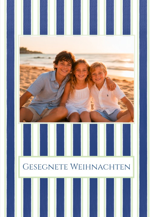 Blauweißer Schneemannrahmen