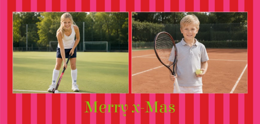 Pinkrote Weihnachtsstreifen