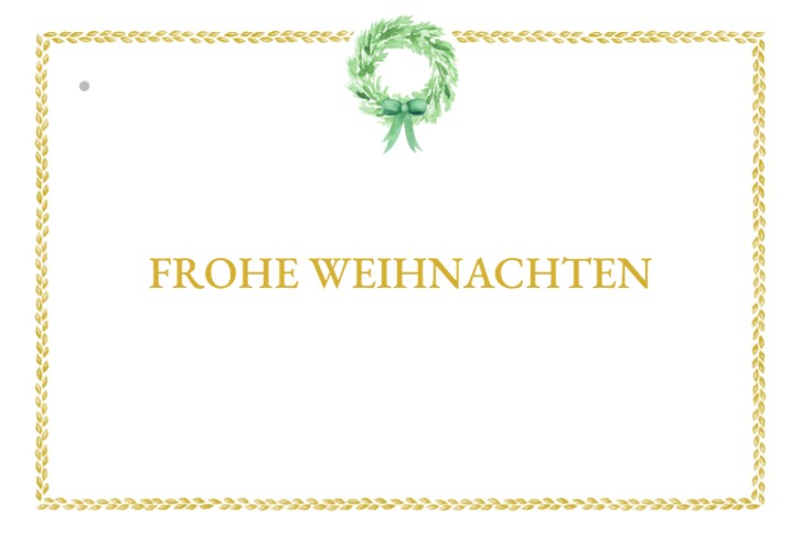 Goldgerahmter Kranzgruß